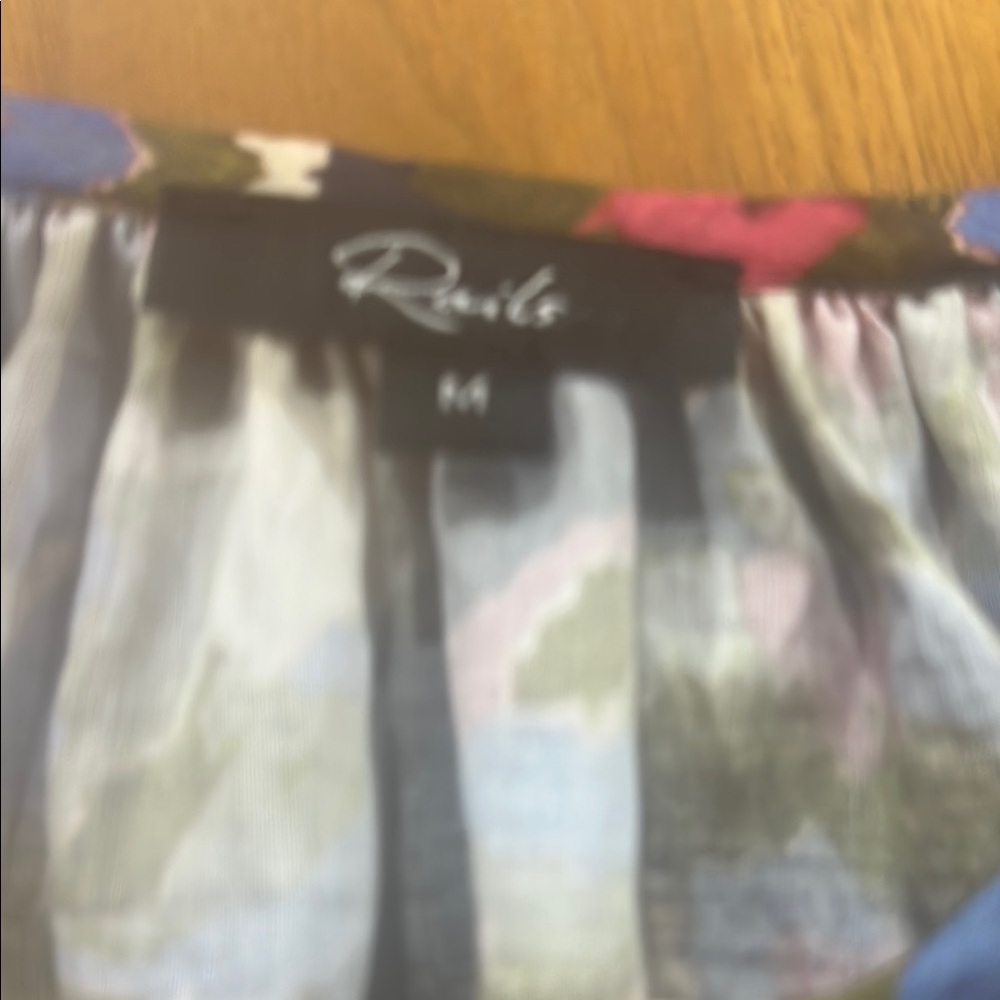 Rails Smocked Blue and Green Blouse